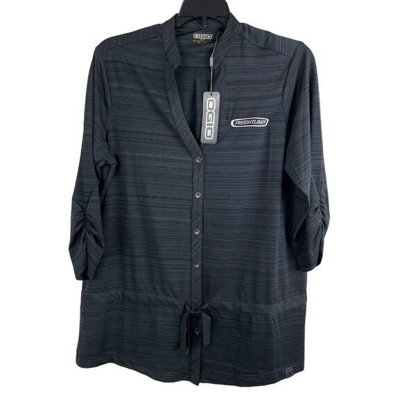 OGIO Women 3/4 Sleeve Button Down Top Shirt Size M - Picture 1 of 8